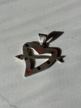 Load image into Gallery viewer, Mexico Vintage Enamel Sterling Silver Heart Pendant
