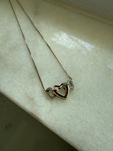 Load image into Gallery viewer, Ruby Sterling Silver Heart Necklace 17”
