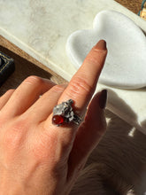 Load image into Gallery viewer, Wizard Sterling Carnelian Ring Size 7.25
