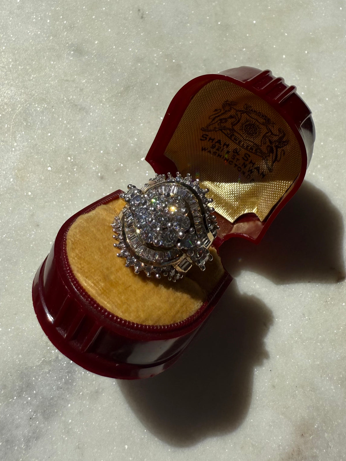 Iced Out Chunky Gold Vermeil Ring Size 5