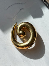 Load image into Gallery viewer, Monet Gold Plated Vintage Spiral Brooch

