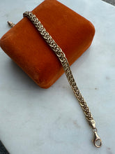 Load image into Gallery viewer, Vintage y2k Gold Vermeil Foxtail Bracelet 7.25”
