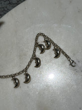 Load image into Gallery viewer, Celestial Moon Sterling Silver Charm Bracelet 6.5”
