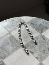 Load image into Gallery viewer, Italian Solid Sterling Silver Figaro Bracelet 8”
