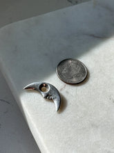 Load image into Gallery viewer, Vintage Crescent Moon Sterling Silver Pendant
