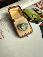 Load image into Gallery viewer, Chunky Green Stone Sterling Silver Ring Size 12.25
