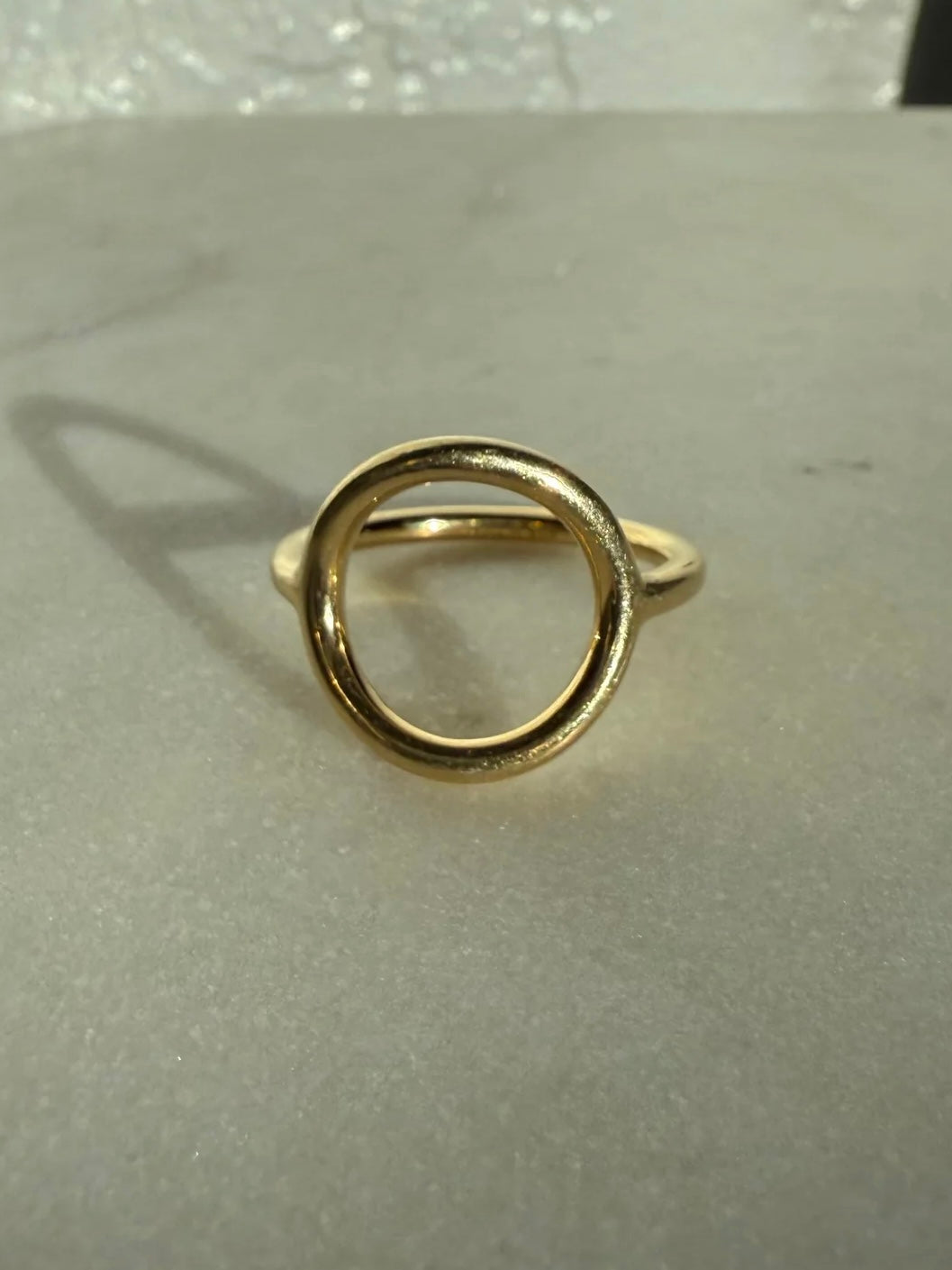 Gold Vermeil Modernist Style Ring Size 9