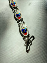 Load image into Gallery viewer, Mid-Century Irish Tara Ware Enamel Sterling Silver Bracelet
