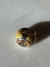 Load image into Gallery viewer, Pastel Yellow Enamel Sterling Silver Ring Size 8.5
