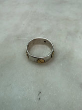 Load image into Gallery viewer, Vintage Sterling Silver &amp; 18k Gold Ring Size 6
