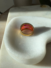 Load image into Gallery viewer, Ruby Gold Vermeil Ring Size 10
