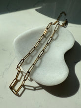 Load image into Gallery viewer, Gold Vermeil Paperclip Link Chain 16”-18”

