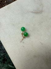 Load image into Gallery viewer, Jade 14k Gold Push Back Earrings
