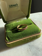 Load image into Gallery viewer, Synthetic Red Stone 14k Gold Band Size 4.75
