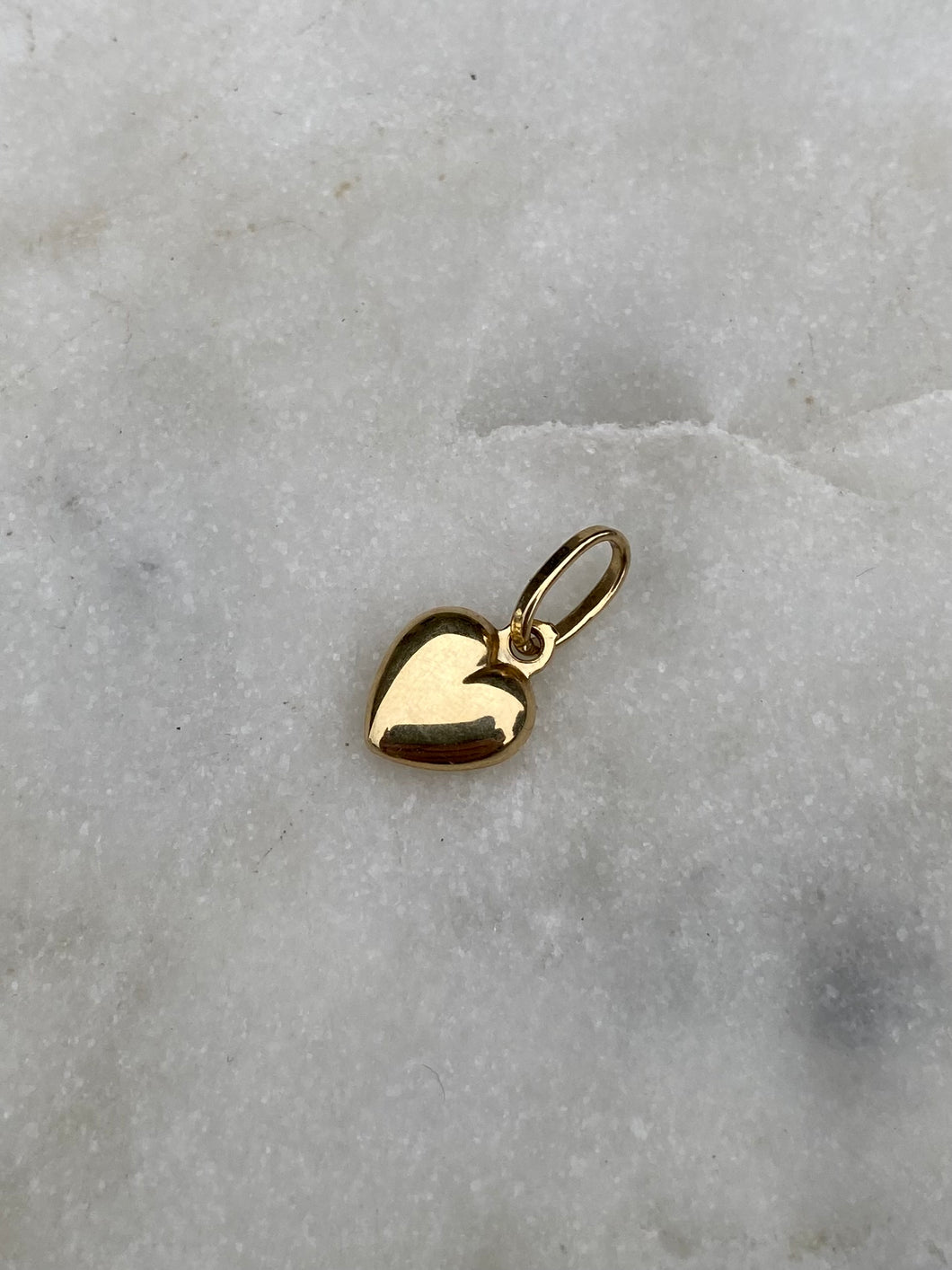 Mini Heart Vintage 14k Gold Charm