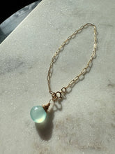 Load image into Gallery viewer, Blue Gemstone Gold Fill Bracelet 7”
