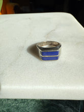 Load image into Gallery viewer, Blue Lapis Sterling Silver Ring Size 6.25
