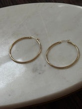 Load image into Gallery viewer, Gold Vermeil Sterling Hoop Earrings
