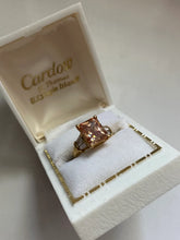 Load image into Gallery viewer, Square Stone Gold Vermeil Ring Size 7.25
