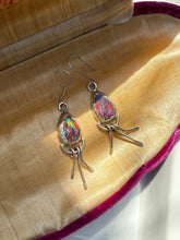 Load image into Gallery viewer, Vintage Opal Sterling Silver Fringe Earrings
