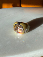 Load image into Gallery viewer, Pastel Yellow Enamel Sterling Silver Ring Size 8.5
