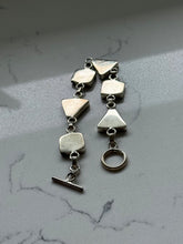 Load image into Gallery viewer, Solid Sterling Silver Geometric Link Toggle Clasp Bracelet
