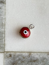 Load image into Gallery viewer, Red Evil Eye Sterling Silver Charm
