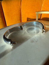 Load image into Gallery viewer, Vintage Mexico Modernist Solid Sterling Silver Multistone Bangle Bracelet

