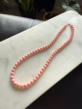 Load image into Gallery viewer, Angel’s Skin Coral Sterling Silver Necklace 18”
