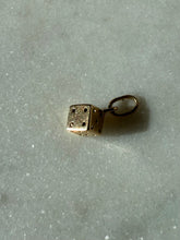 Load image into Gallery viewer, Vintage 14k Gold Dice Charm
