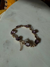 Load image into Gallery viewer, Amethyst 1/20 12k Gold Fill Bracelet 6.75”
