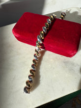 Load image into Gallery viewer, Disco Two-Tone Croissant San Marco Gold Vermeil Sterling Bracelet 7.5”
