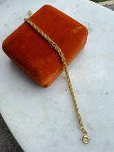 Load image into Gallery viewer, Canadian Gold Vermeil Rope Bracelet 7.5”
