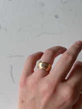 Load image into Gallery viewer, Vintage Solid 14k Gold Cigar Band Diamond Ring Size 5.5
