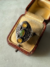 Load image into Gallery viewer, Opal &amp; Citrine Sterling Silver Ring Size 7.75
