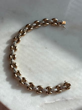 Load image into Gallery viewer, Gold Vermeil Panther Link Bracelet 7.25”
