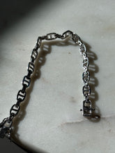 Load image into Gallery viewer, Iced Mariner Link Sterling Silver Box Clasp Bracelet 8.15”
