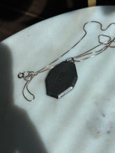 Load image into Gallery viewer, Antique Etched Locket Sterling Silver Necklace 18”
