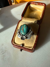 Load image into Gallery viewer, Vintage Turquoise Sterling Silver Ring Size 7
