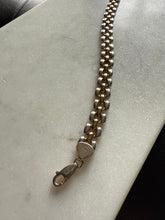 Load image into Gallery viewer, Italian Two-Toned Panther Link Sterling Silver Bracelet 7.25”
