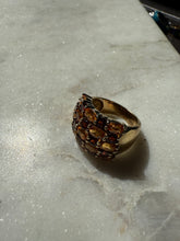 Load image into Gallery viewer, Garnet &amp; Citrine Gold Vermeil Ring Size 6
