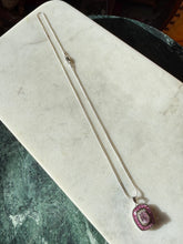 Load image into Gallery viewer, Sterling Morganite Pink Sapphire Zircon Necklace 18”
