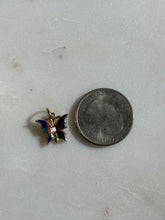 Load image into Gallery viewer, Vintage Enamel Butterfly 14k Gold Butterfly
