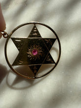 Load image into Gallery viewer, Vintage Carved 14k Gold Six-Pointed Star Pendant
