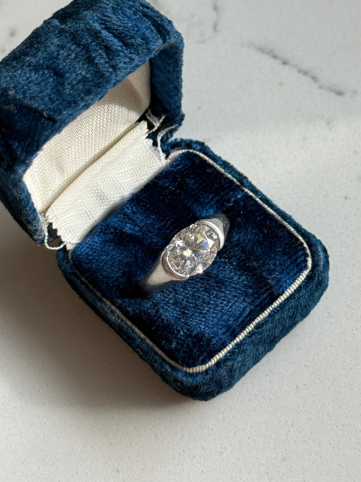 Sterling Silver Quartz Ring Size 6.75