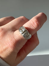 Load image into Gallery viewer, Double Quartz Sterling Silver Ring Size 7.75
