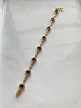 Load image into Gallery viewer, Amethyst Gold Vermeil .925 Bracelet
