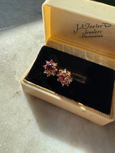 Load image into Gallery viewer, Garnet &amp; Ruby 14k Yellow Gold Push Back Earrings
