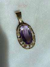 Load image into Gallery viewer, Germany Amethyst 14k Gold 1940s Pendant
