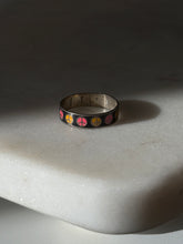 Load image into Gallery viewer, Vintage Enamel Peace Sign Sterling Silver Ring Size 5.5
